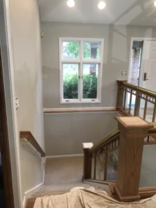 Stairwell and window interior house painting