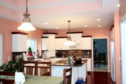 kitchen and cupboards painted