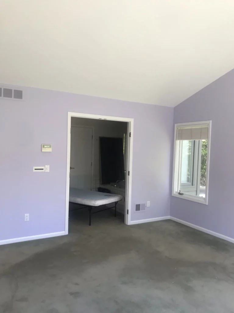 light purple walls and white ceiling painted by professional contractor in Ann Arbor