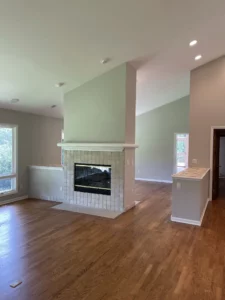 fireplace, living room painted interior ann arbor