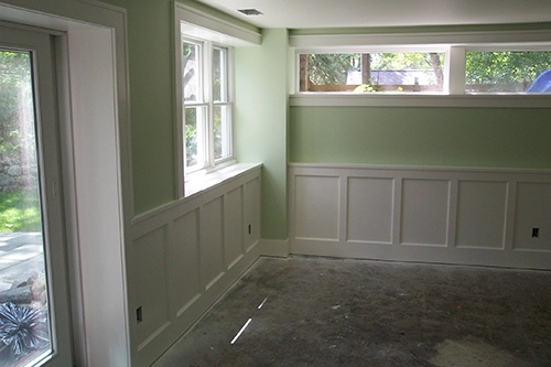 painted wainscoating and window trim, fine detailed work, ann arbor painter